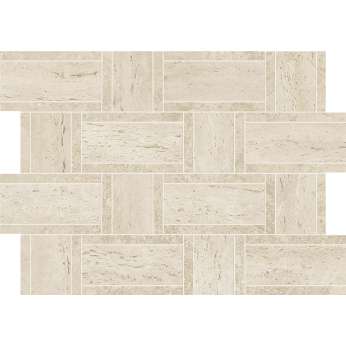 Керамогранит Atlas Concorde Marvel Travertine Pearl Mosaico Basketweave