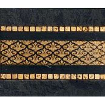 Мрамор Petra Antiqua Evolution 2 braid 2 nero marquinia gold 25,5 x 30,5 CM