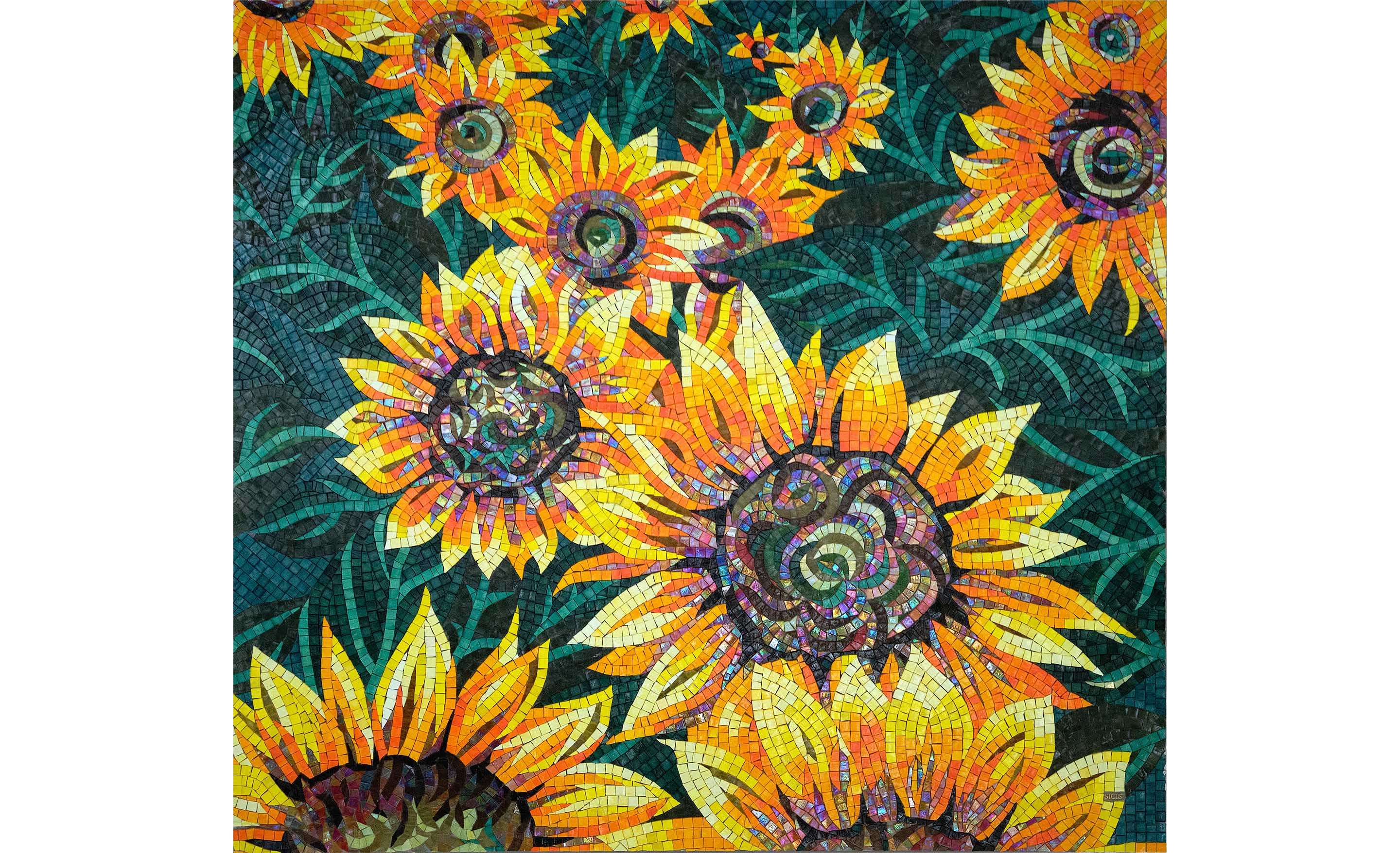 Панно Sicis (Сичис) Customized carpets (Индивидуальные панно) Панно Flower Power