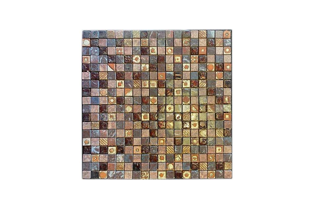 Мрамор Petra Antiqua Acqueforti Mosaics Mosaico 1.5X1.5 Su Rete Caleidos 13