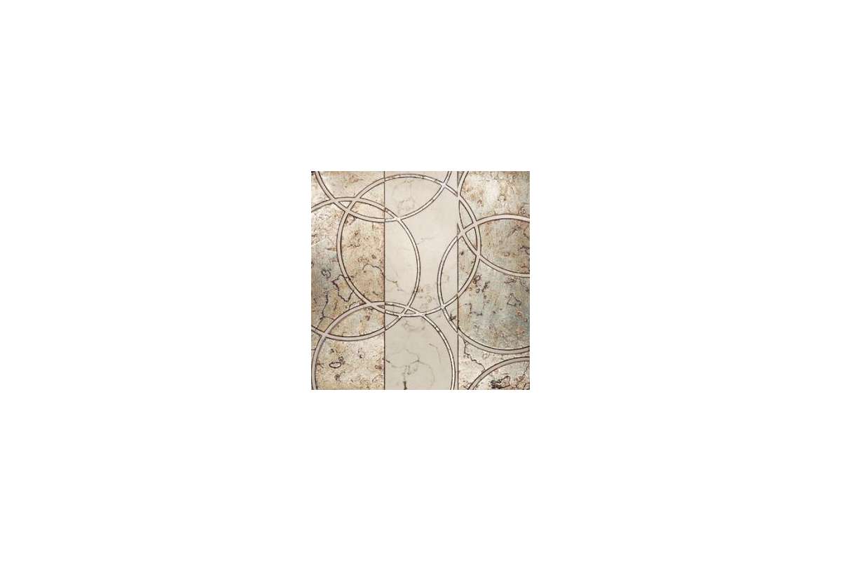 Мрамор Petra Antiqua Lacche 1 Optical 9 Fondo Argento - Decoro Biancone 30,5 X 30,5