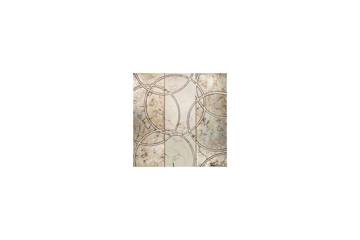 Мрамор Petra Antiqua Lacche 1 Optical 9 Fondo Argento - Decoro Biancone 30,5 X 30,5