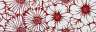 Les Marguerites Red On White
