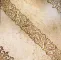 SCROLL Fondo Travertino Chiaro - Decoro Oro 30,5 x 30,5