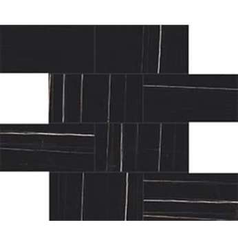 Stone sahara noir modulo muretto sfalsato 7.5x15 
