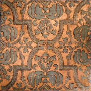 Мрамор Petra Antiqua Lacche 2 GLAMOUR 1   Fondo Rame - Decoro Londongrey 30,5 x 30,5