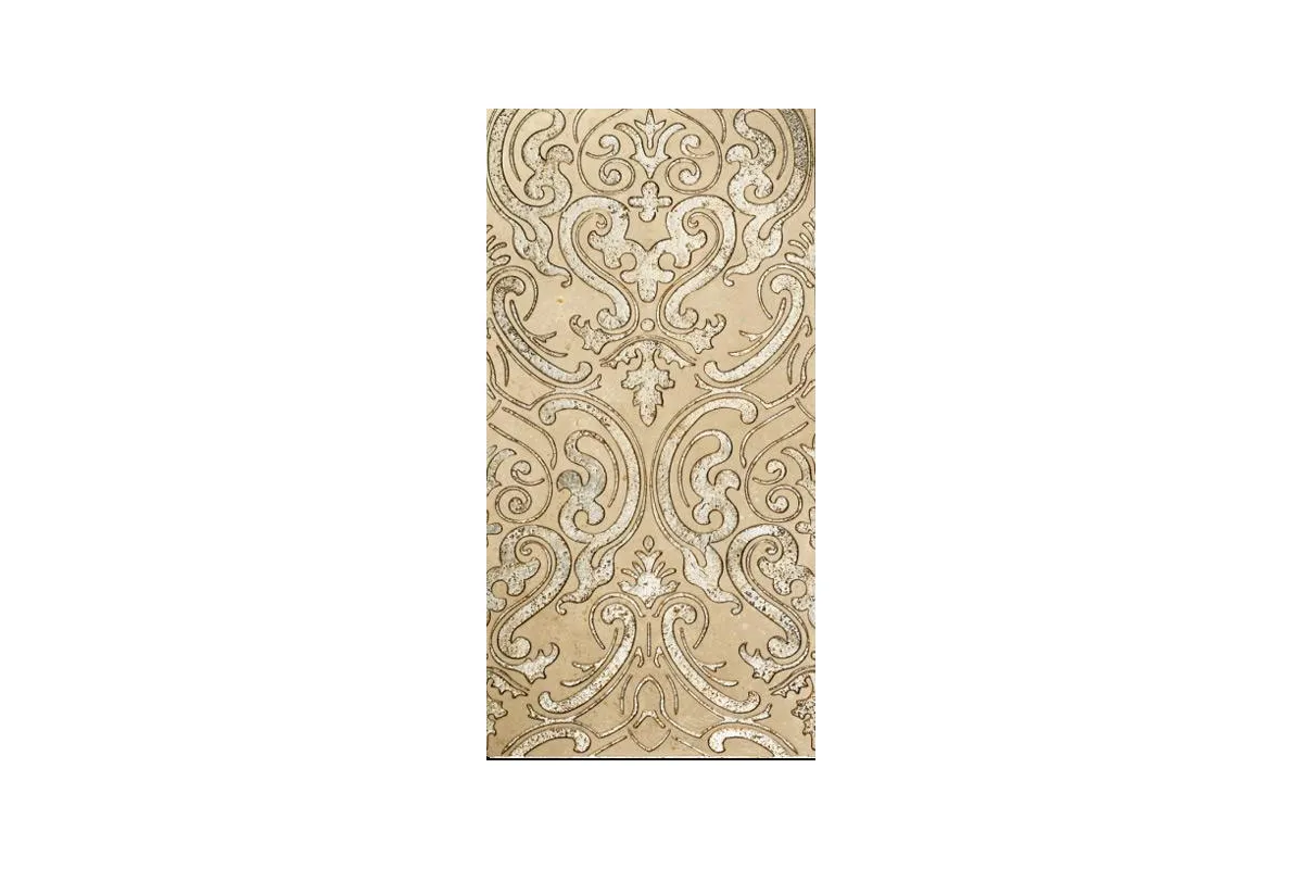 Мрамор Petra Antiqua Lacche 1 Shiraz 2 Fondo Travertino Chiaro - Decoro Argento 30,5 X 60