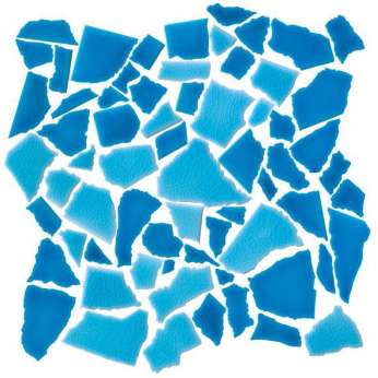 Керамогранит Cerasarda Pitrizza Mosaico Spaccatella Bicolore Azzurro Mare / Turchese Abbamar