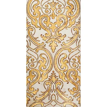 Мрамор Petra Antiqua Lacche 1 SHIRAZ 2 Fondo Biancone - Decoro Oro 30,5 x 60