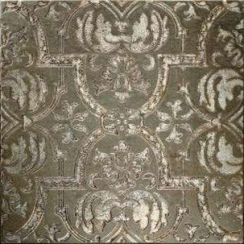 Мрамор Petra Antiqua Lacche 2 GLAMOUR 2 Fondo Londongrey - Decoro Argento 30,5 x 30,5