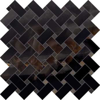 Керамогранит Emil Ceramica Tele Di Marmo Onyx Onyx Black Mosaico Intrecci