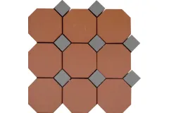 Керамогранит CE.SI. Full Body Ottagono 10X10 Su Rete Gres - Toz.3.5X3.5 Nickel