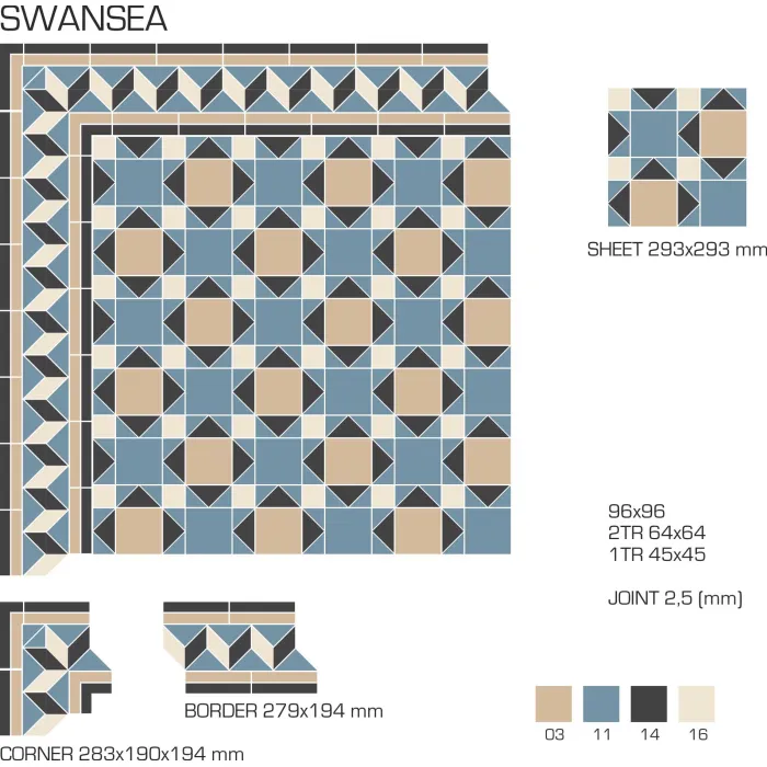 Керамогранит TopCer Victorian Designs Swansea