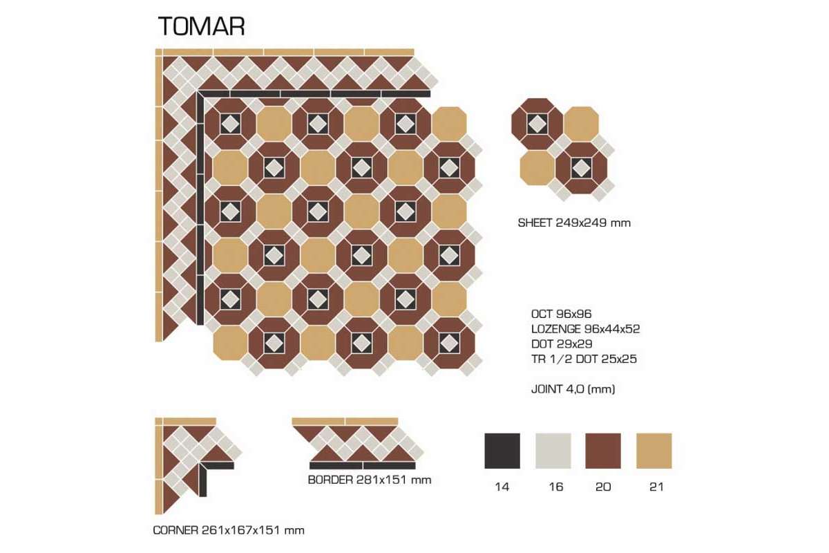 Керамогранит TopCer Victorian Designs (Викториан Дизайн) Tomar