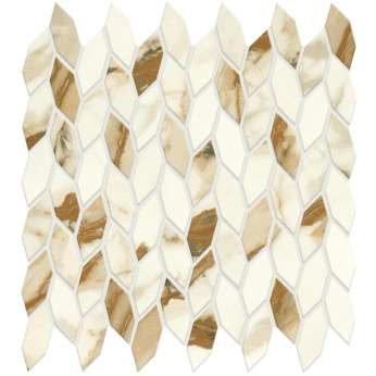 Calacatta Imperiale Mosaico Twist Silk