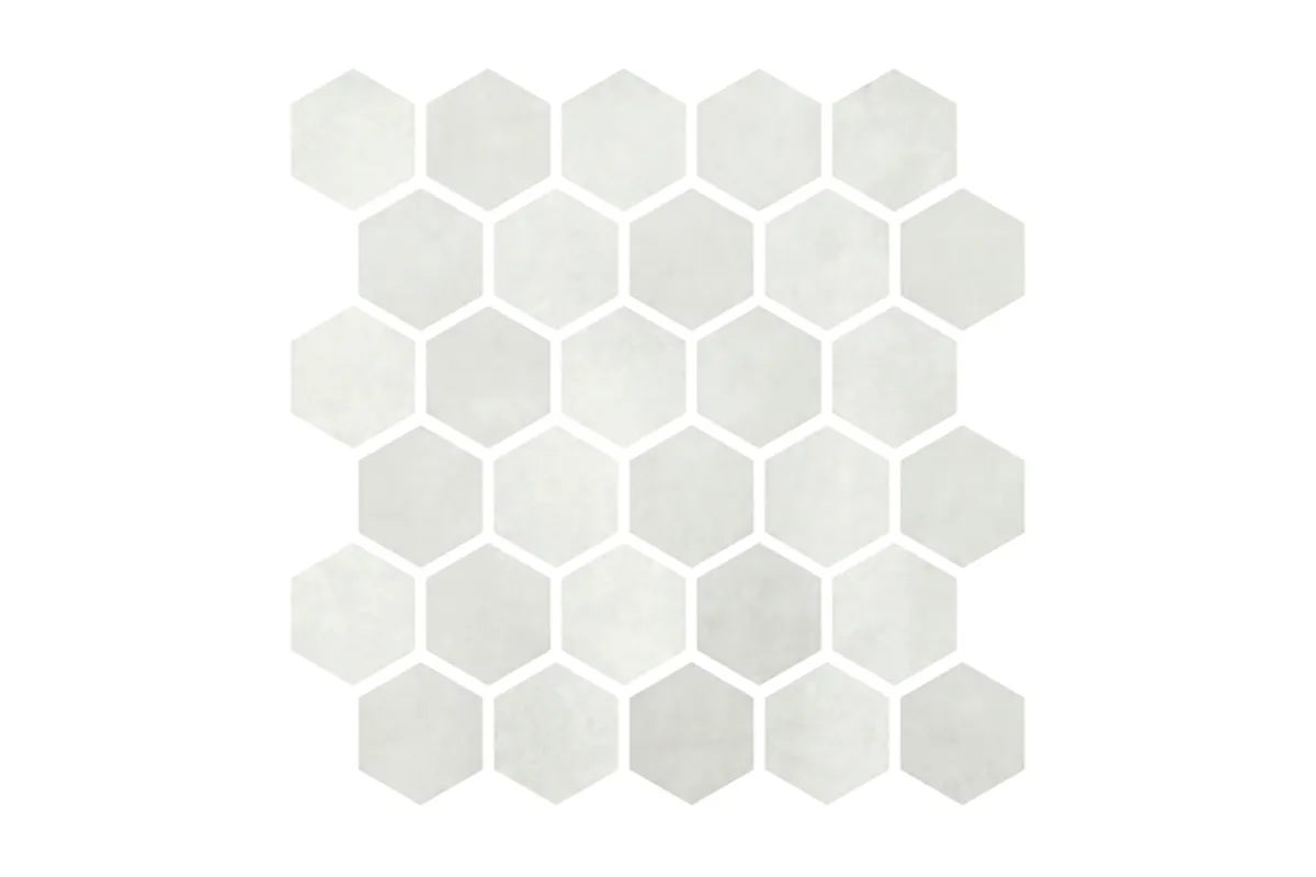 Керамогранит Cir Serenissima Materia Prima Mosaico Esagona Cloud White