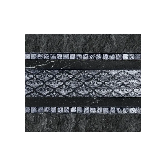 Мрамор Petra Antiqua Evolution 2 braid 2 nero marquinia indaco  25,5 x 30,5 CM