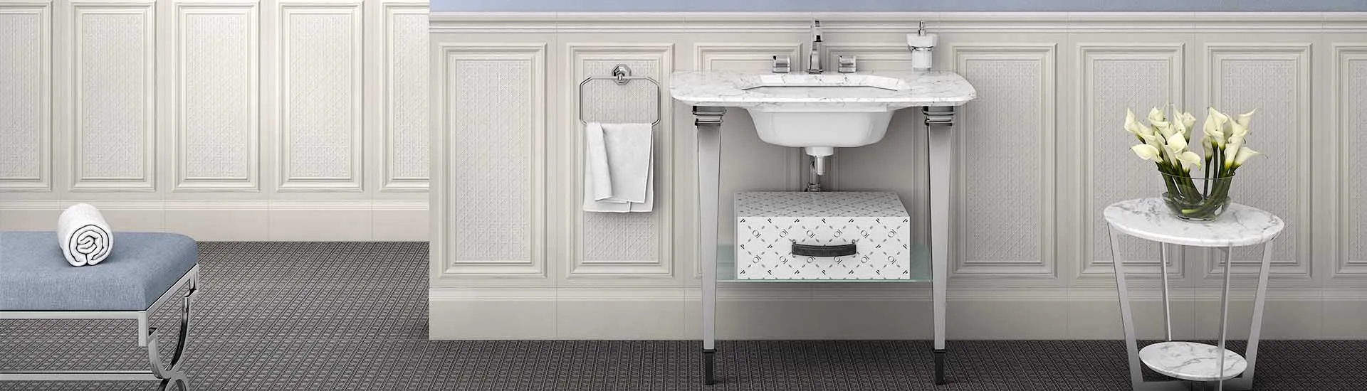 Керамогранит Petracers 800  Viennese Pannello Viennese Bianco