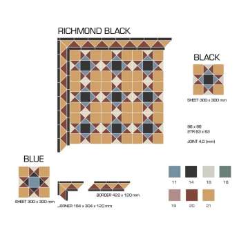 Керамогранит TopCer Victorian Designs (Викториан Дизайн) Richmond black