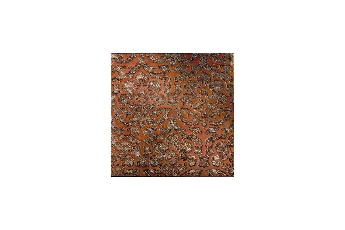 Мрамор Petra Antiqua Lacche 2 Regent Fondo Argento Decoro Travertino Rosso  30,5 X 30,5