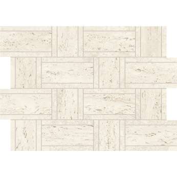 Керамогранит Atlas Concorde Marvel Travertine White Mosaico Basketweave