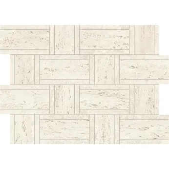 Керамогранит Atlas Concorde Marvel Travertine White Mosaico Basketweave