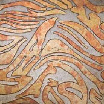 Мрамор Petra Antiqua Lacche 1 WAVE Fondo Argento Decoro Glallo Reale Rosato 30,5x30,5
