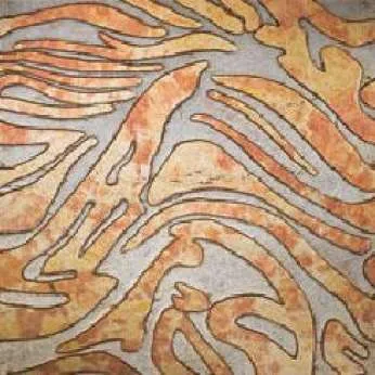 Мрамор Petra Antiqua Lacche 1 WAVE Fondo Argento Decoro Glallo Reale Rosato 30,5x30,5