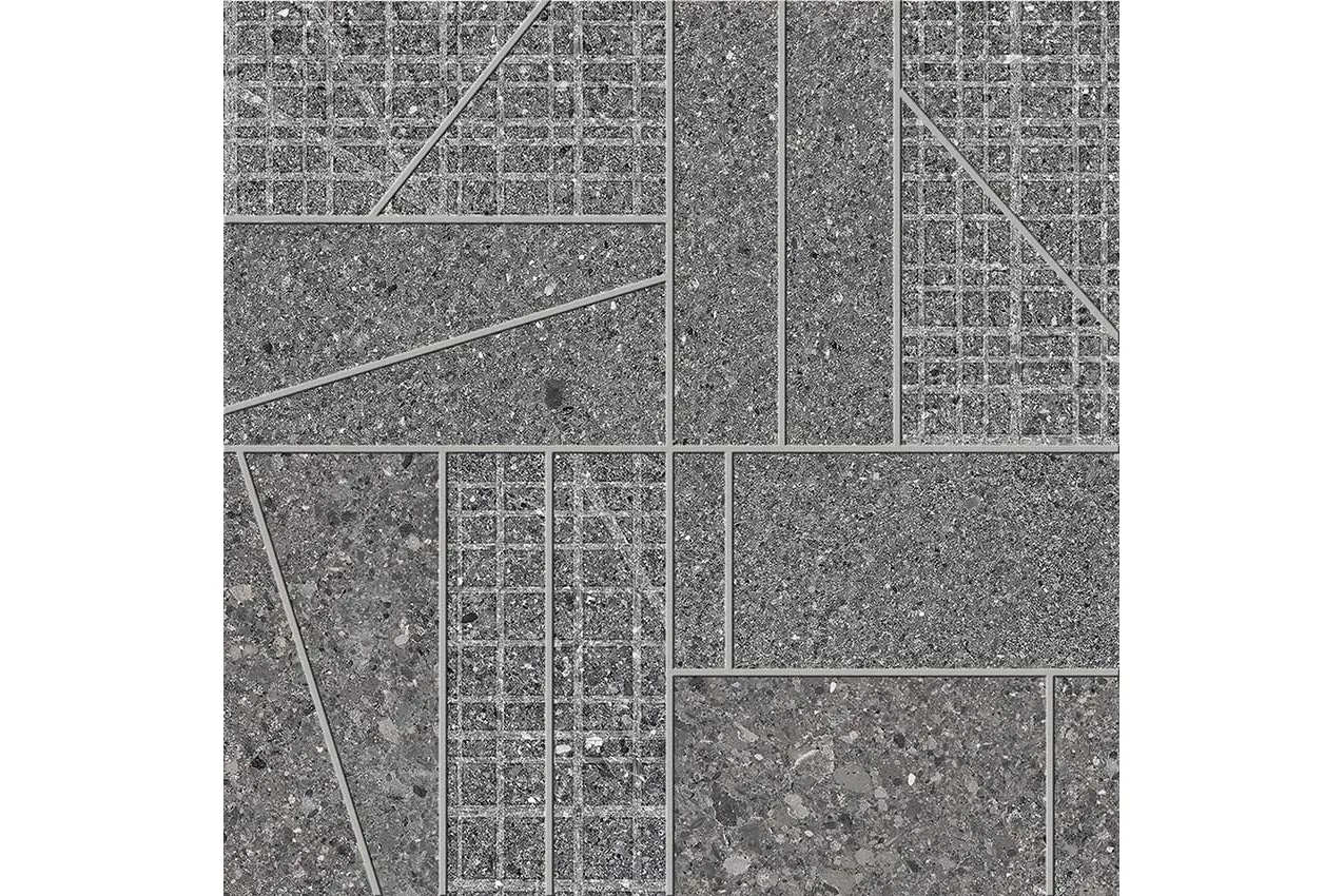 Керамогранит Ergon by Emil Group Grain Stone Mosaico Big Mix Dark
