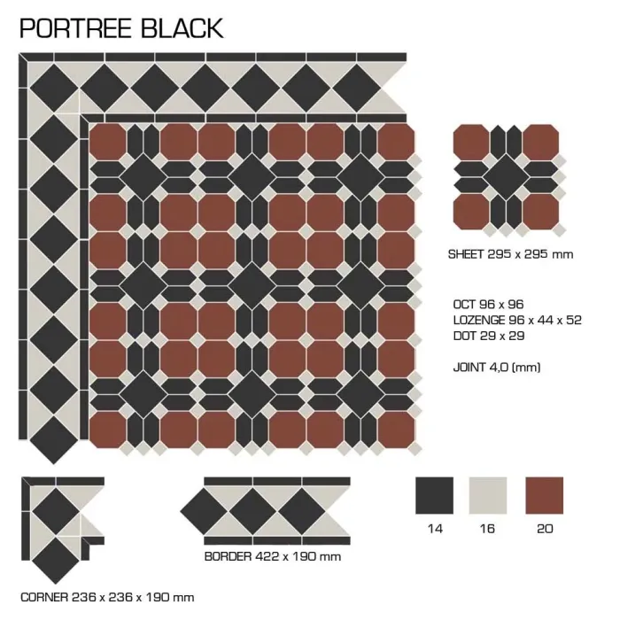 Керамогранит TopCer Victorian Designs Portree black