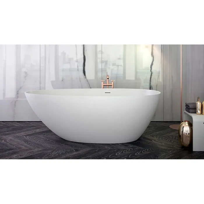 Cантехника Knief K.Stone Selected Ванна GRACE 180x88x60Hсм, с щелевым сливом переливом click-clack
