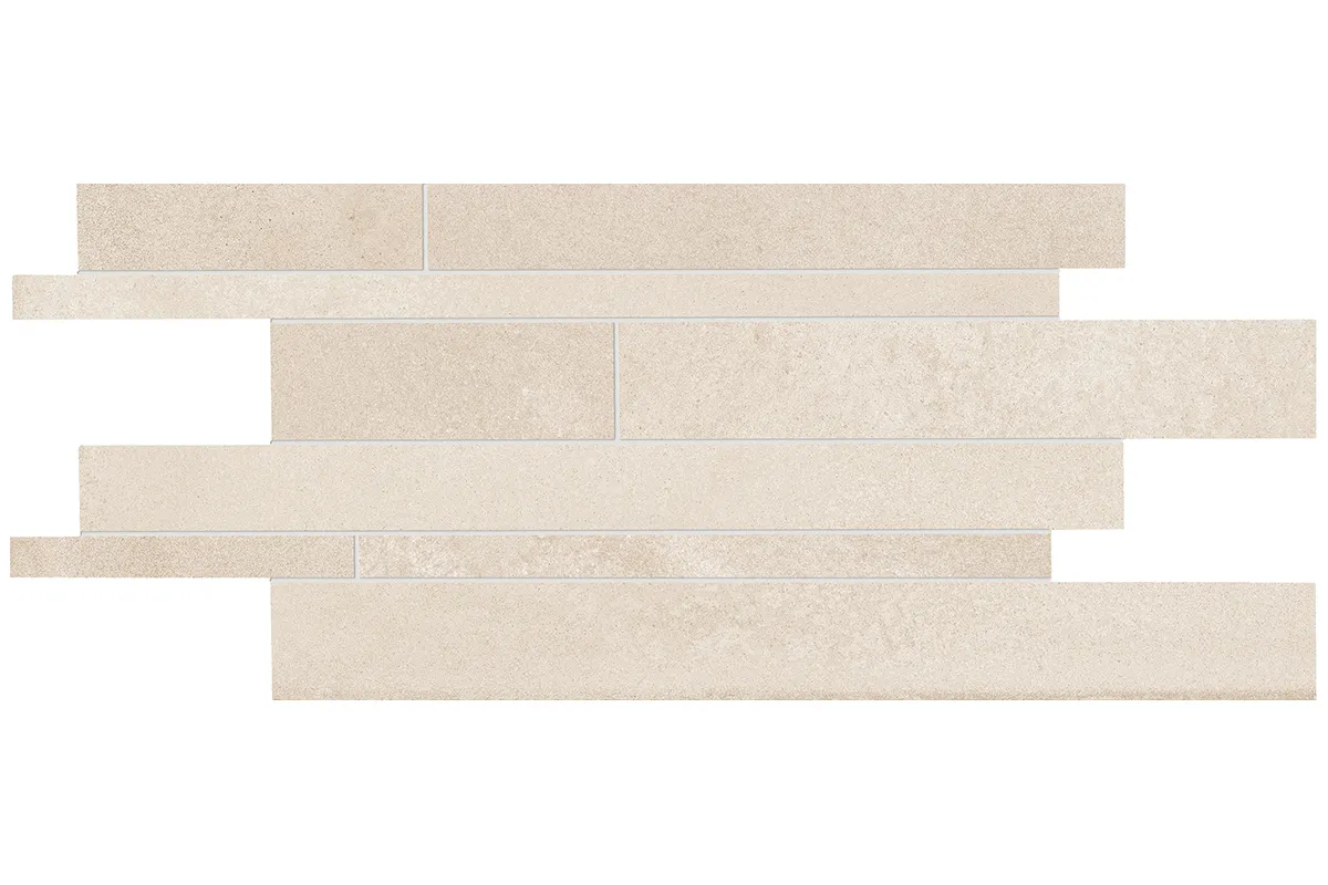 Керамогранит Ergon by Emil Group Tr3nd Mosaico Listelli Sfalsati Ivory B