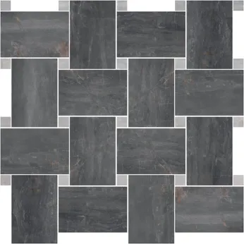 Керамогранит Cir Serenissima Fossil Mosaico Basket Piombo