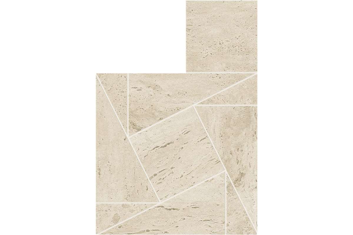 Керамогранит Atlas Concorde Marvel Travertine Pearl Mosaico Tessellation