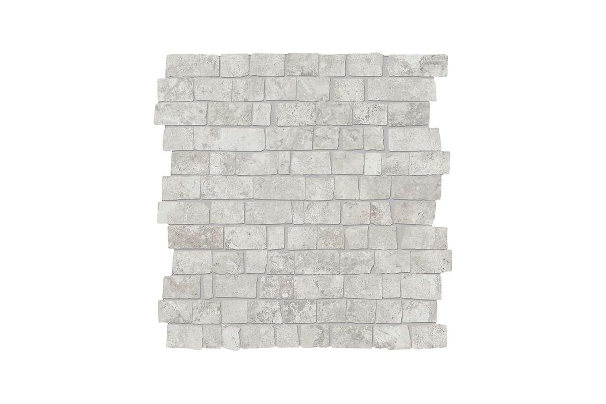 Керамогранит Provenza by Emil Group Unique Travertine Mosaico Mini Block Ancient Silver