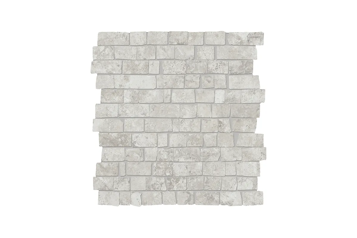 Керамогранит Provenza by Emil Group Unique Travertine Mosaico Mini Block Ancient Silver