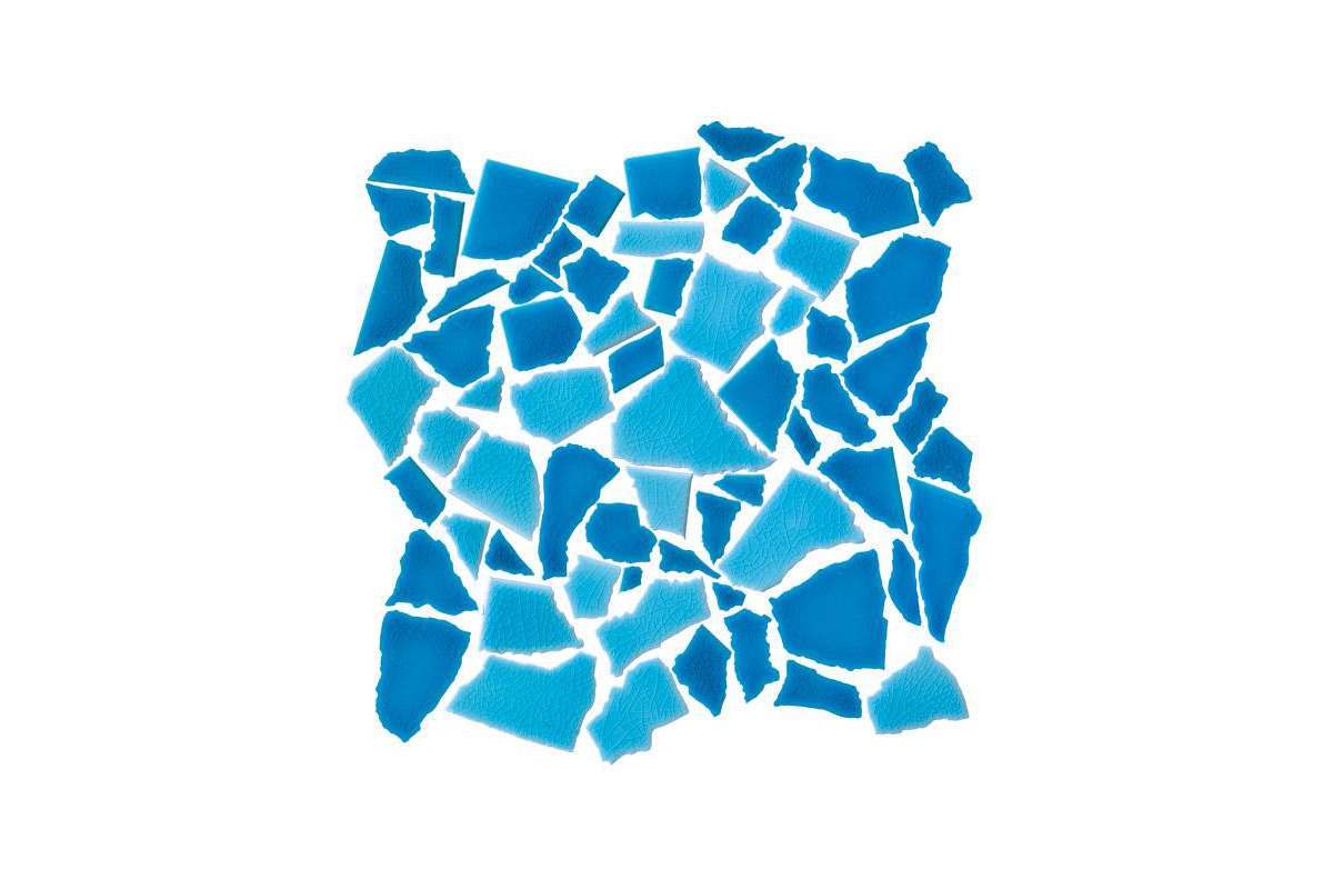 Керамогранит Cerasarda Pitrizza Mosaico Spaccatella Bicolore Azzurro Mare / Turchese Abbamar