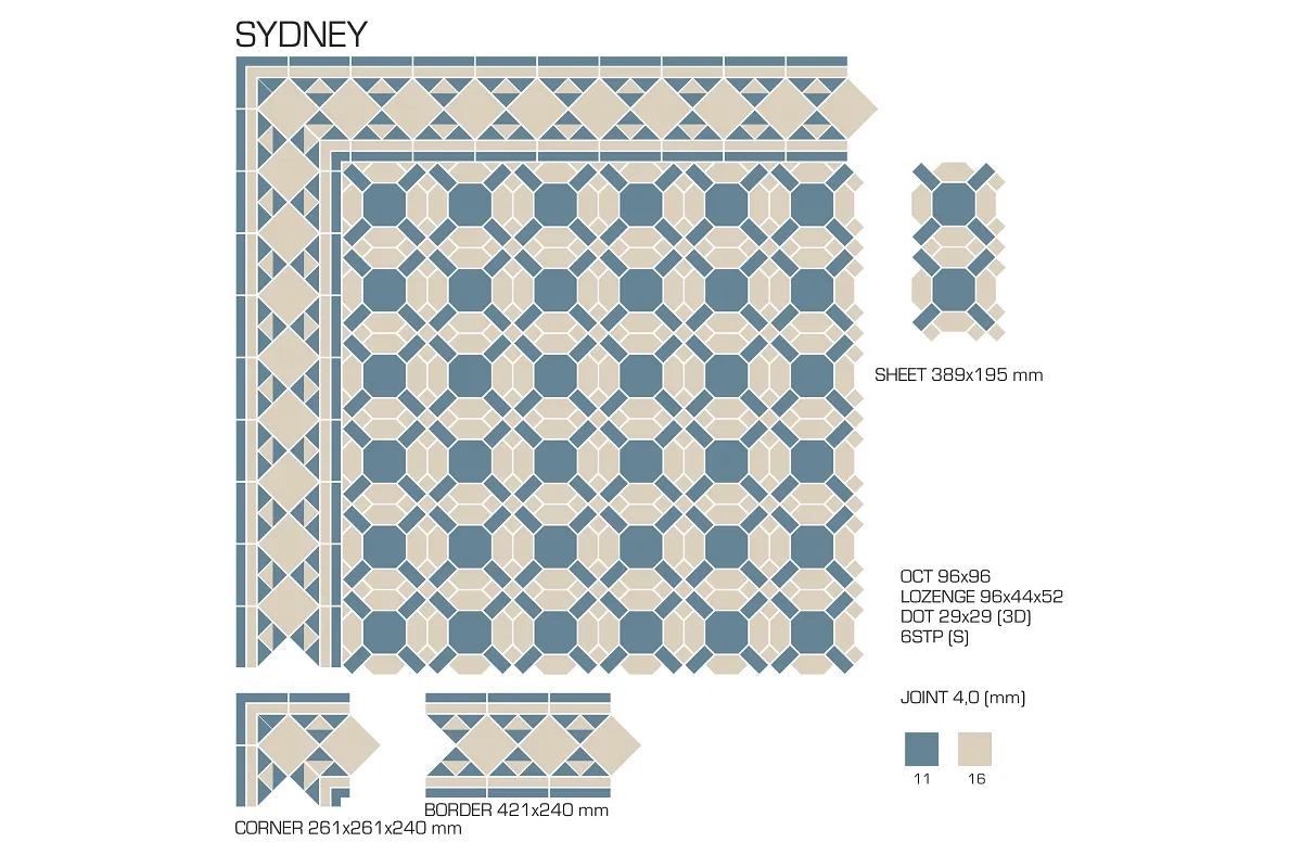 Керамогранит TopCer Victorian Designs Sydney