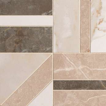 Керамогранит FAP Ceramiche Roma Stone Calacatta, Pietra Beige E Brown Deco Mosaico