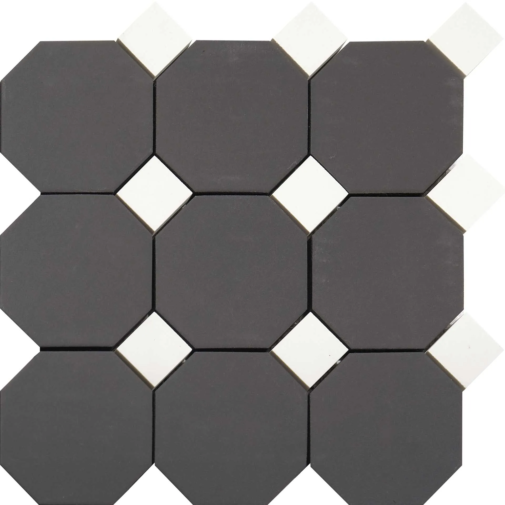 Керамогранит CE.SI. Full Body Ottagono 10x10 su Rete CARBONIO- toz.3.5x3.5 FLUORO