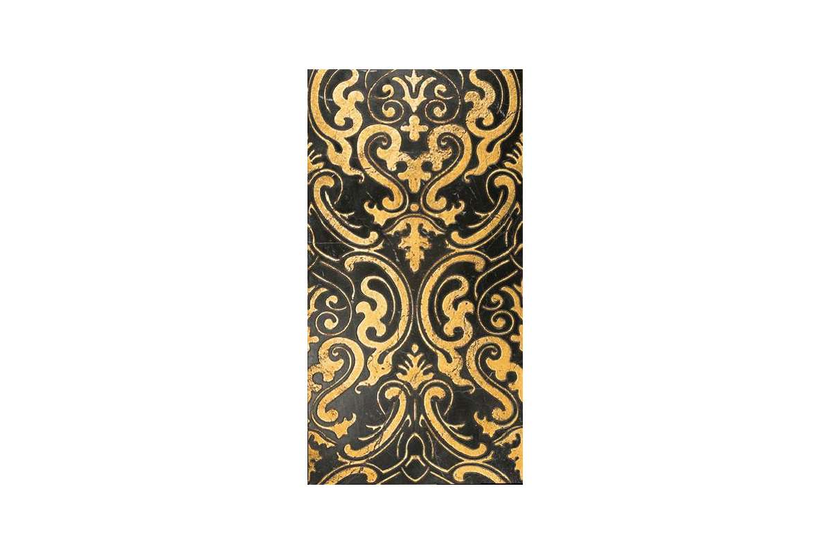 Мрамор Petra Antiqua Lacche 1 Shiraz 2 37 Fondo Nero Marquinia - Decoro Oro 30,5 X 60