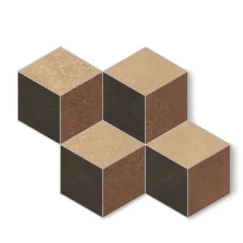 Керамогранит Florim Design SensiTerre Cube Cotone Amarante Mattone