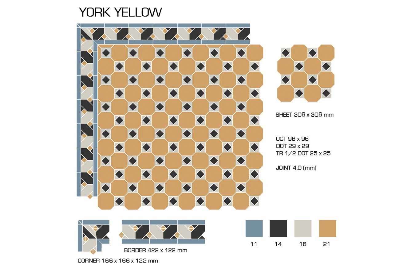 Керамогранит TopCer Victorian Designs (Викториан Дизайн) York Yellow