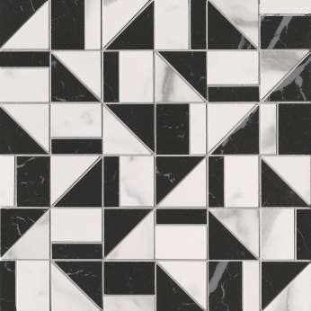 Mosaico Slash Carrara Superiore/Nero Elegante