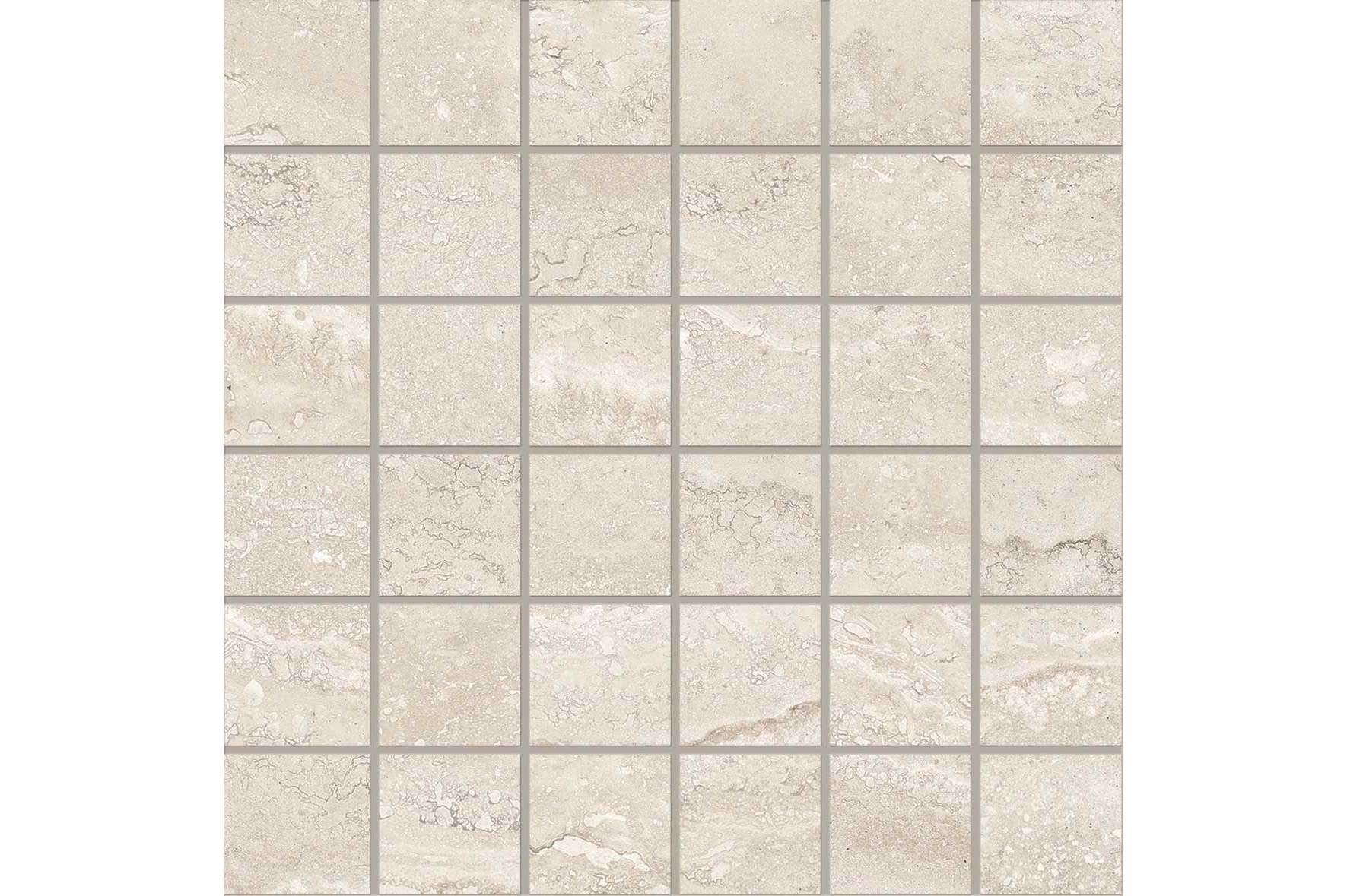Керамогранит Emil Ceramica Dual Travertine Poro Chiuso White Mosaico 5X5