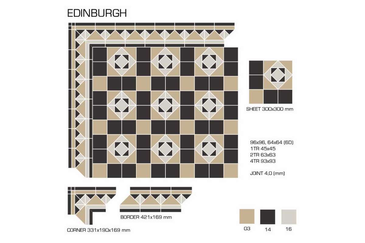 Керамогранит TopCer Victorian Designs (Викториан Дизайн) Edinburgh