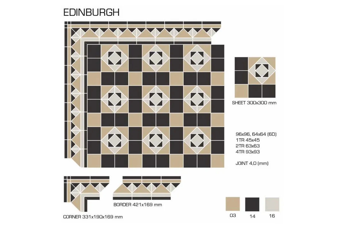 Керамогранит TopCer Victorian Designs Edinburgh