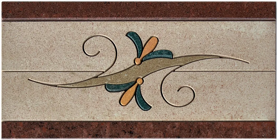 Керамогранит Casalgrande Padana Marte Fascia Floreale B ROSA PORTOGALLO