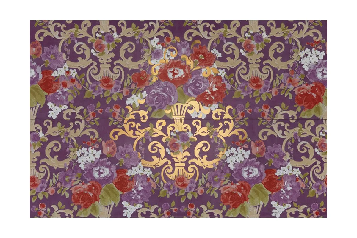Керамогранит Petracers Primavera Romana (Примавера Романа) Fioritura Su Viola Oro