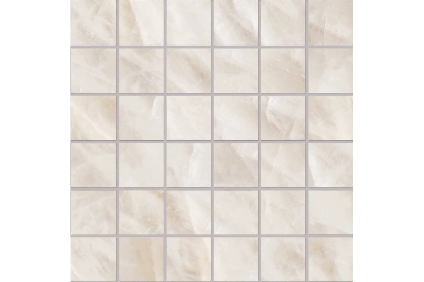 Керамогранит Emil Ceramica Tele di Marmo Crystal Mosaico Vitrum White 5X5